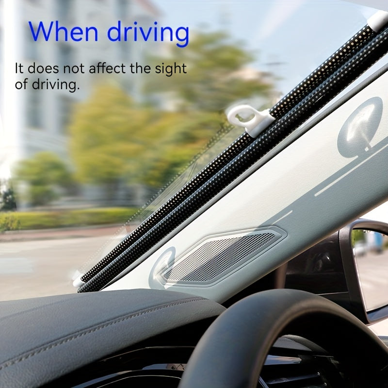 Car Automatic Roll-up Sunshade Curtain Heat Insulation Front Retractable