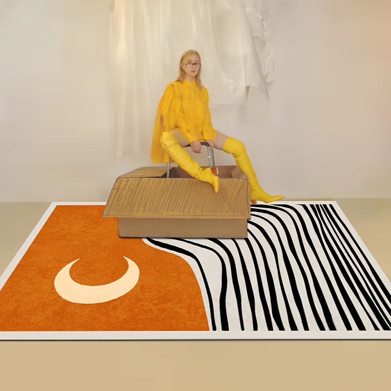 Geometric Area Rug Machine Washable Water Absorbent Non Slip