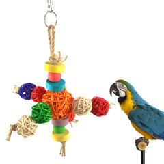 Colorful Parrot Chewing Toy for Cage Enrichment