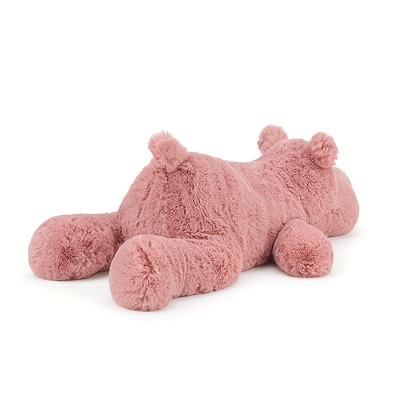 Soft Pink Hippopotamus Plush Toy Gift Room Decoration