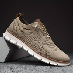 Men's Woven Walking Shoes Lightweight Business Outdoor Casual Shoes