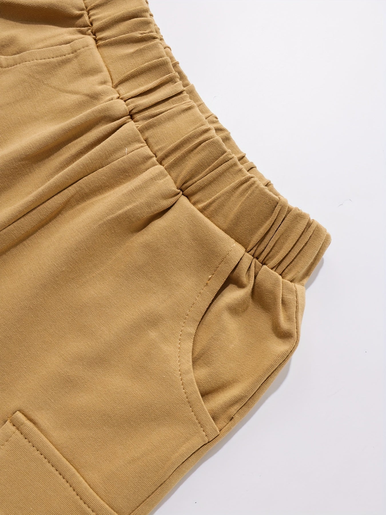 Boys Cargo Shorts with Pocket, Elastic Waist for Summer