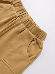 Boys Cargo Shorts with Pocket, Elastic Waist for Summer