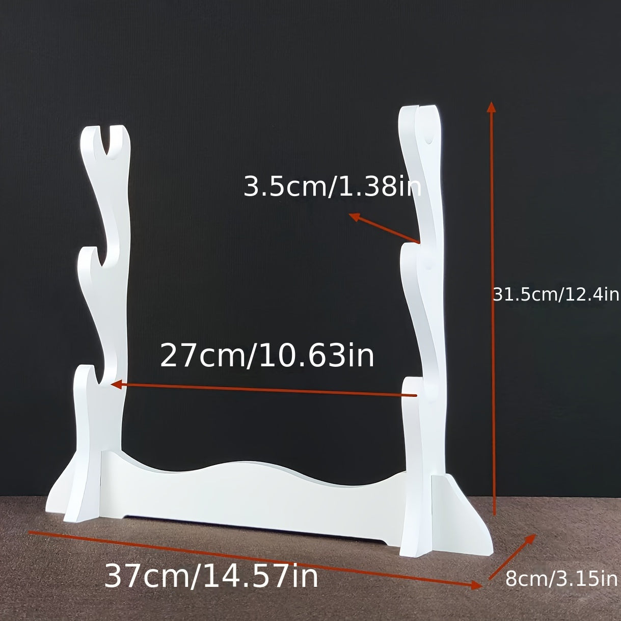 Japanese Samurai Sword Display Stand with Velvet Padding