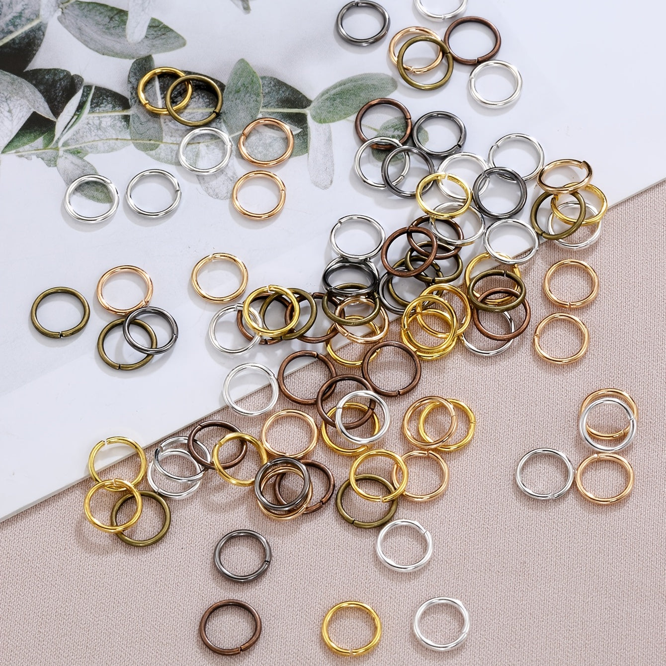 200 Mixed Jump Rings Various Colors Metal Connection Rings Jewelry Chain