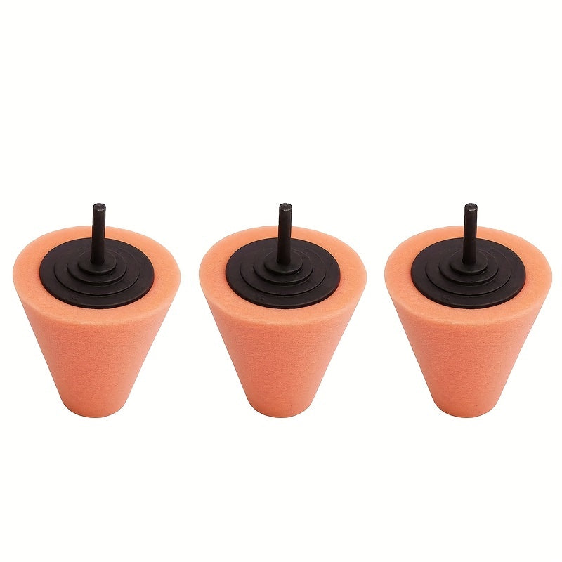 3pcs Car Hub Wheel Polishing Sponge Dead Angle Grinding Head