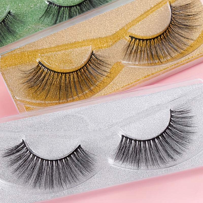 5 Pairs Natural Faux 3D Mink Lashes for Thick & Fluffy Look