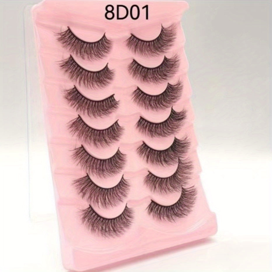 7 Pairs Thick Fluffy 3D False Eyelashes