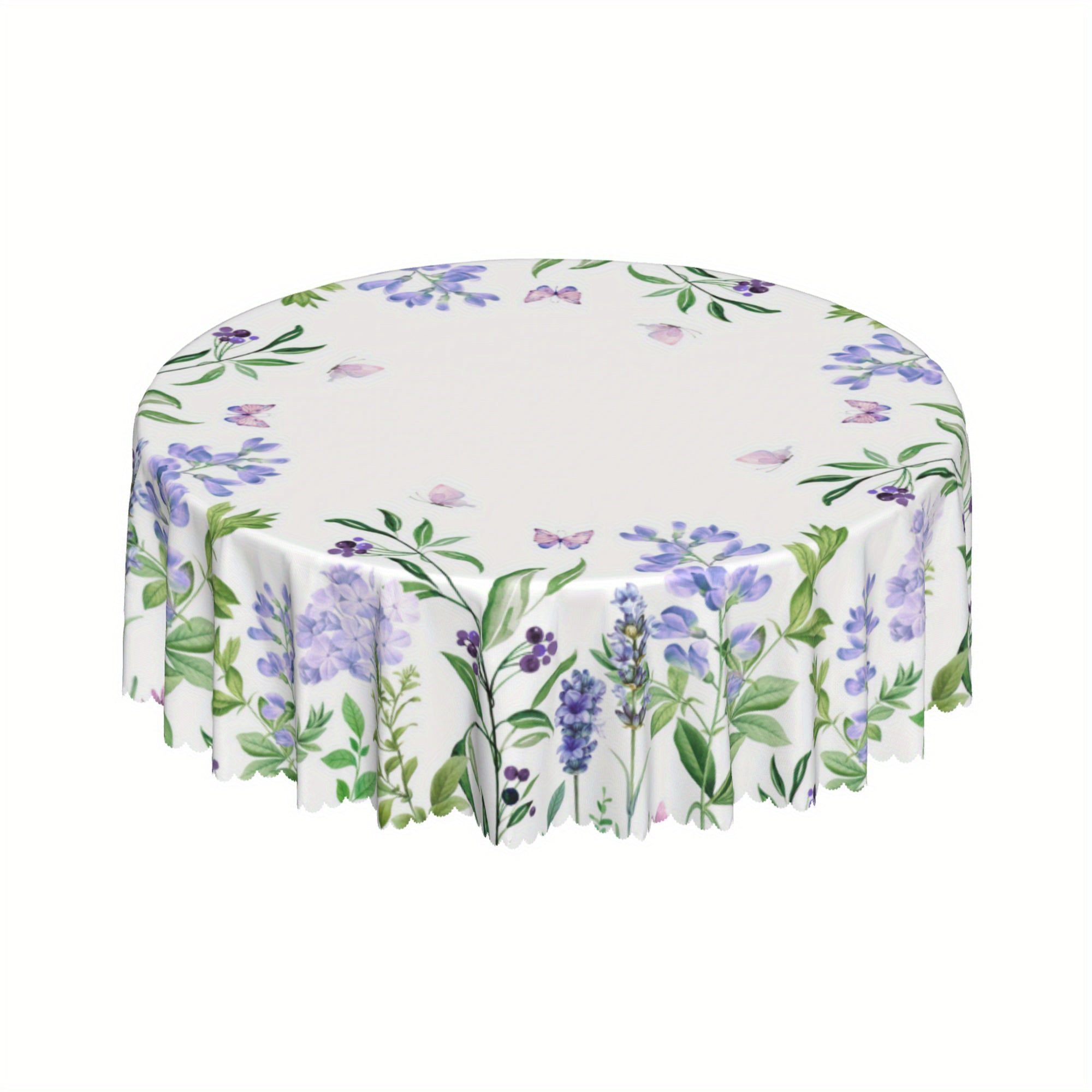 Colorful Flower Pattern Polyester Tablecloth Waterproof Stain Resistant