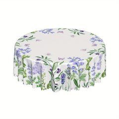 Colorful Flower Pattern Polyester Tablecloth Waterproof Stain Resistant