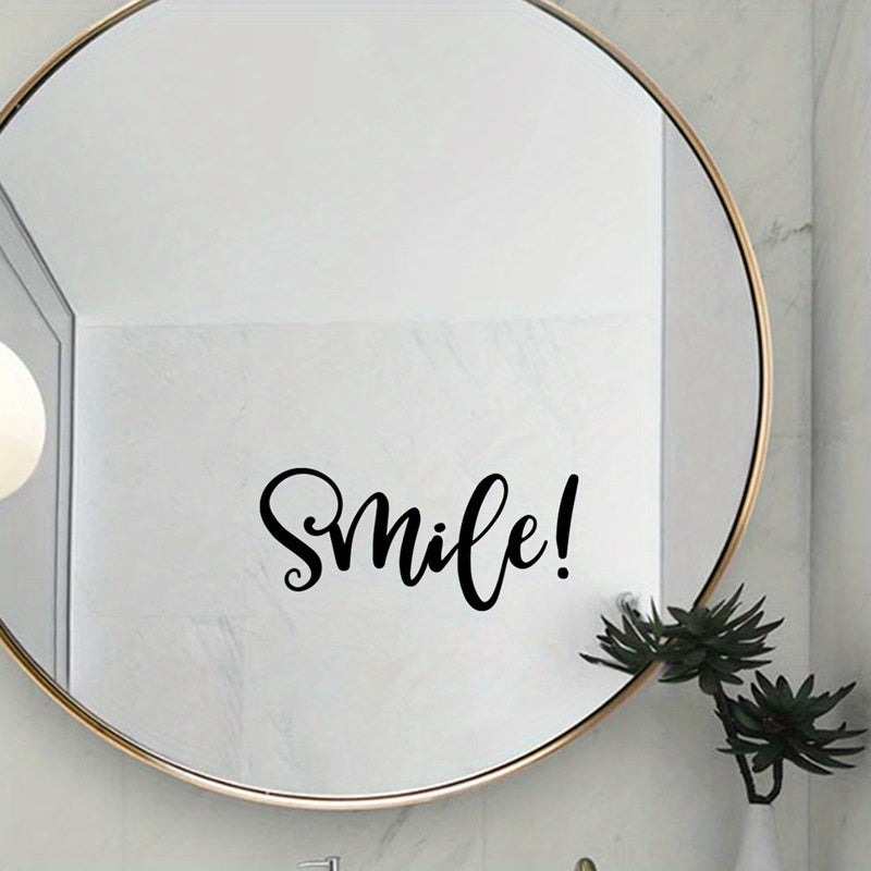English Smile Inspirational Wall Sticker for Bedroom and Living Room