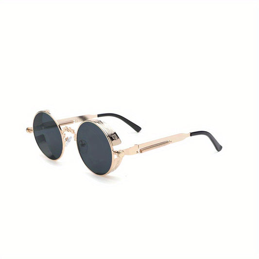 Metal Round Frame Sunglasses Vintage Spring Decor Glasses