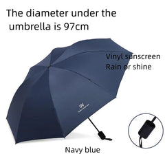 Bone Vinyl Umbrella Sunscreen Manual Folding Umbrella 96 Sun Protection