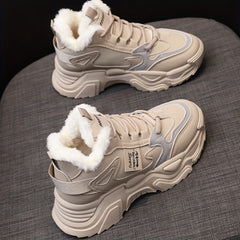 Women's Snowproof Winter Platform Sneakers Plush Inner Warm Shoes