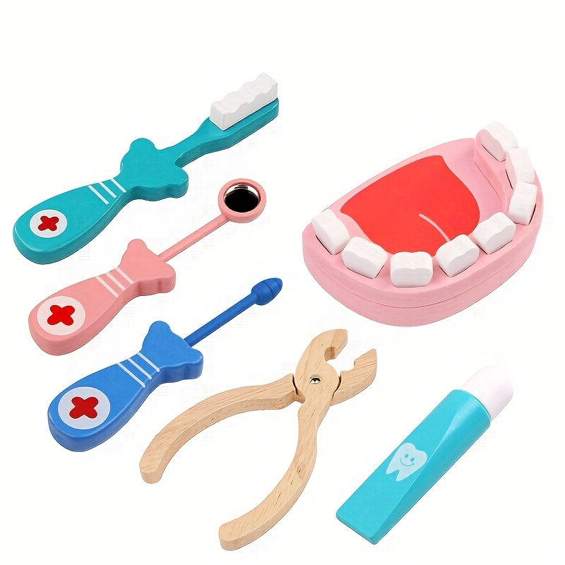 Kids Wooden Doctor Toy Set for Boys and Girls