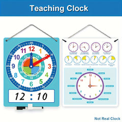 Dry Erase Teaching Clock for Primary School Student Classroom
