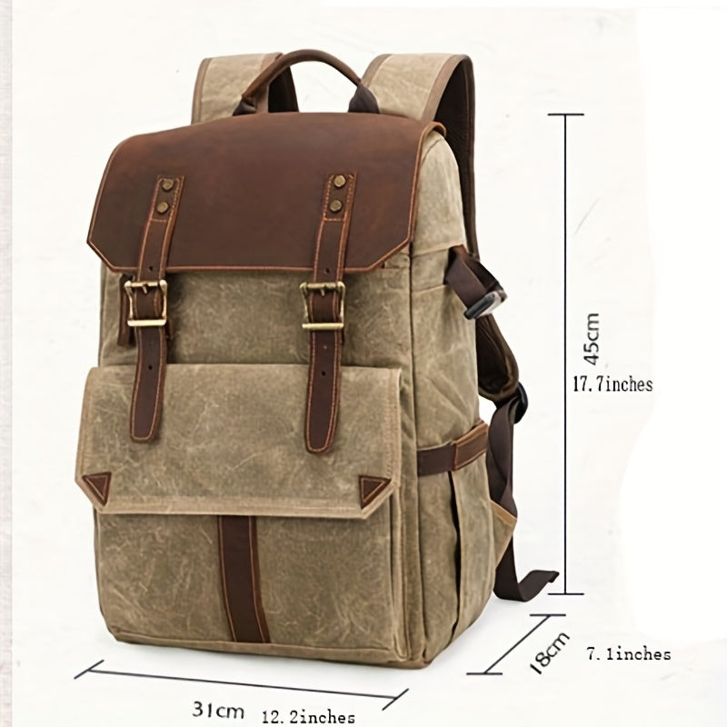 Waterproof Canvas Dslr Bag Large Capacity Camera Backpack
