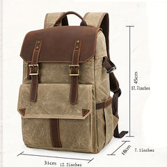 Waterproof Canvas Dslr Bag Large Capacity Camera Backpack