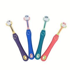 Pet Toothbrush for Teeth Cleaning, Bad Breath Care Supplies, 3-Sided Brush