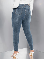  Skinny Jeans High Rise Slim Fit Stretch Denim Pants