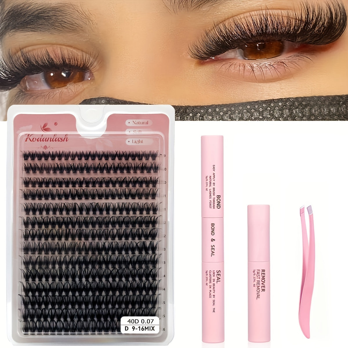 DIY Lash Extension Kit Cluster False Eyelashes 280 Pcs