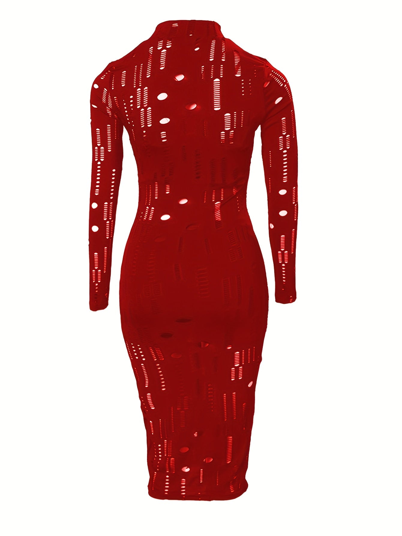 Sexy 3pc Ripped Bodycon Set: Dress, Cami Top, Shorts