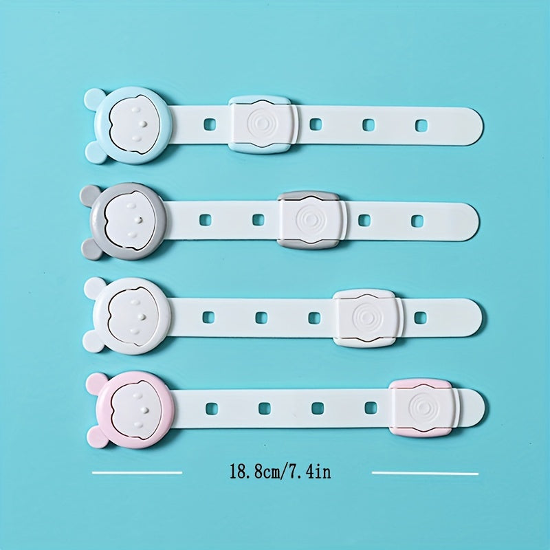 4pcs Baby Safety Locks Adjustable Multifunctional Baby Drawer Locks