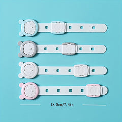 4pcs Baby Safety Locks Adjustable Multifunctional Baby Drawer Locks