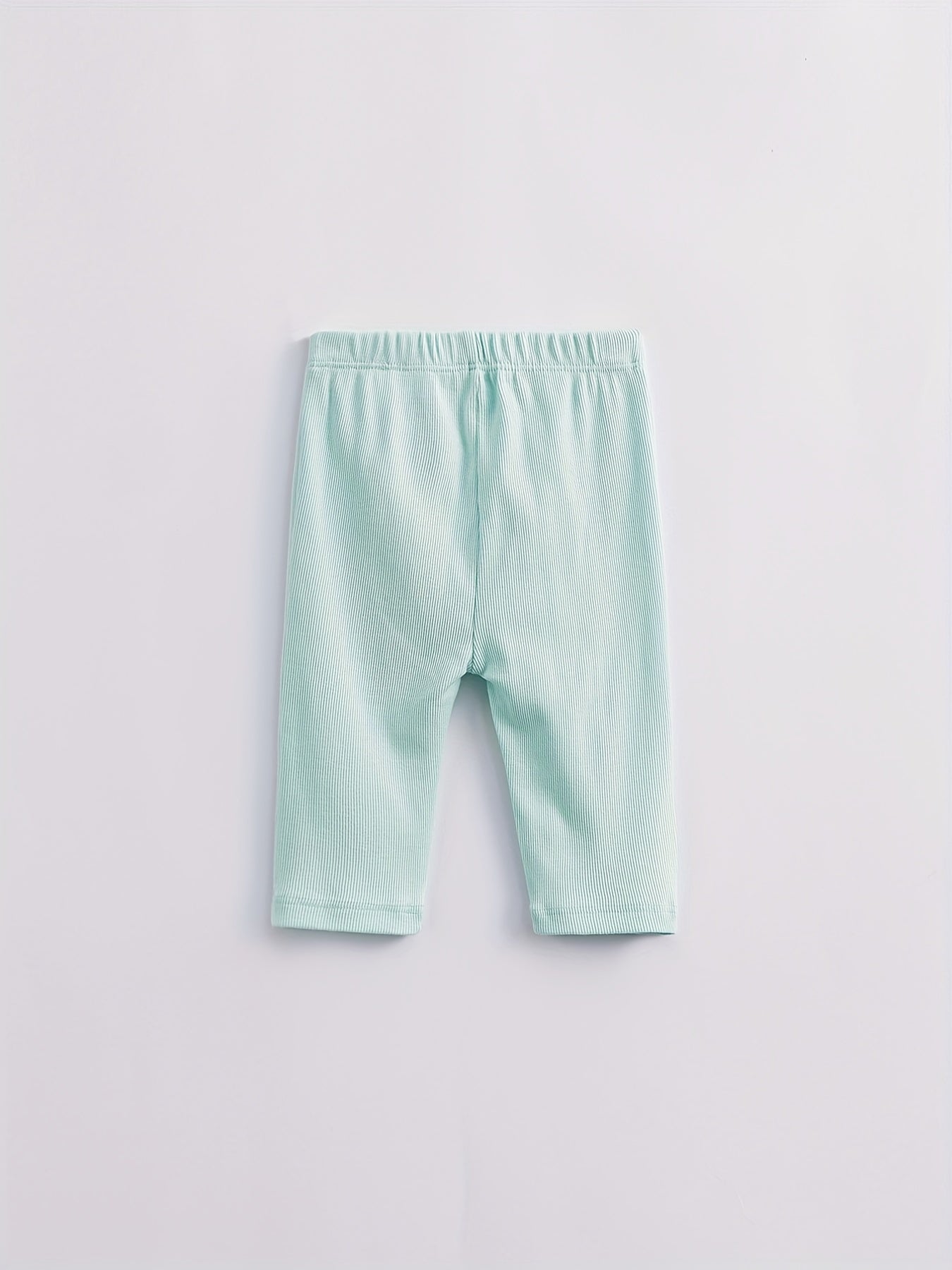 Girls Summer Cropped Leggings Assorted Colors Elastic Knit Pants