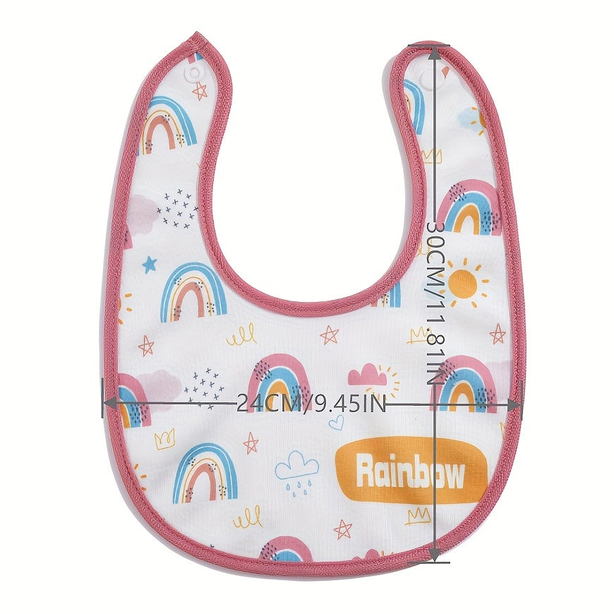 Boys Cartoon Cotton Bib Reusable Towel Bib Cloth Absorbent Skin-friendly Bib