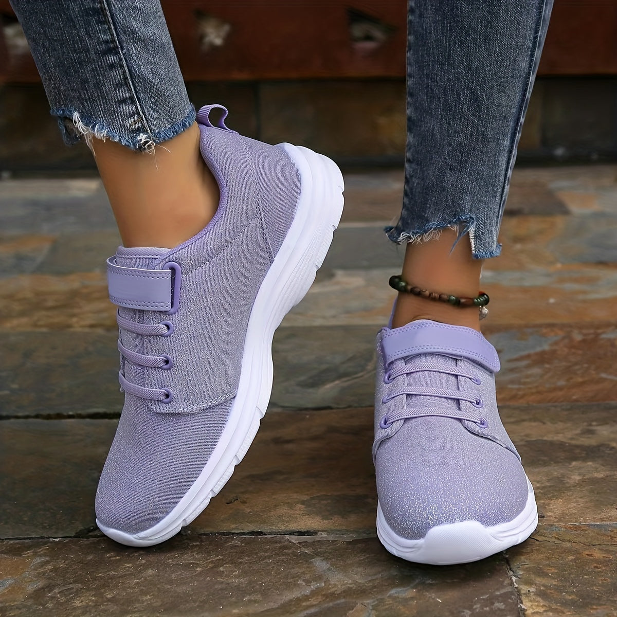Women's Lightweight Sport Shoes Breathable Lace Up Running Shoes
