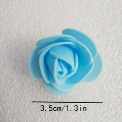50pcs Artificial Foam Roses for Weddings Home Decor Scrapbooking DIY
