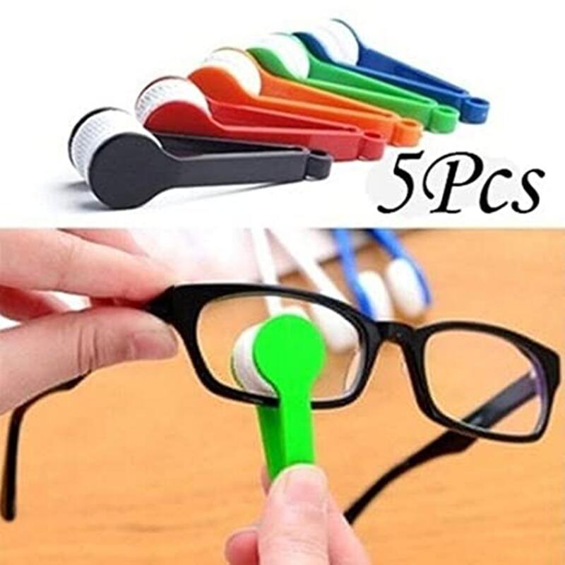 5pcs Men's Casual Mini Microfiber Glasses Cleaning Clips