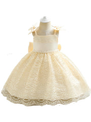 Kids Hanging Strap Dress Bow for Birthday or Wedding