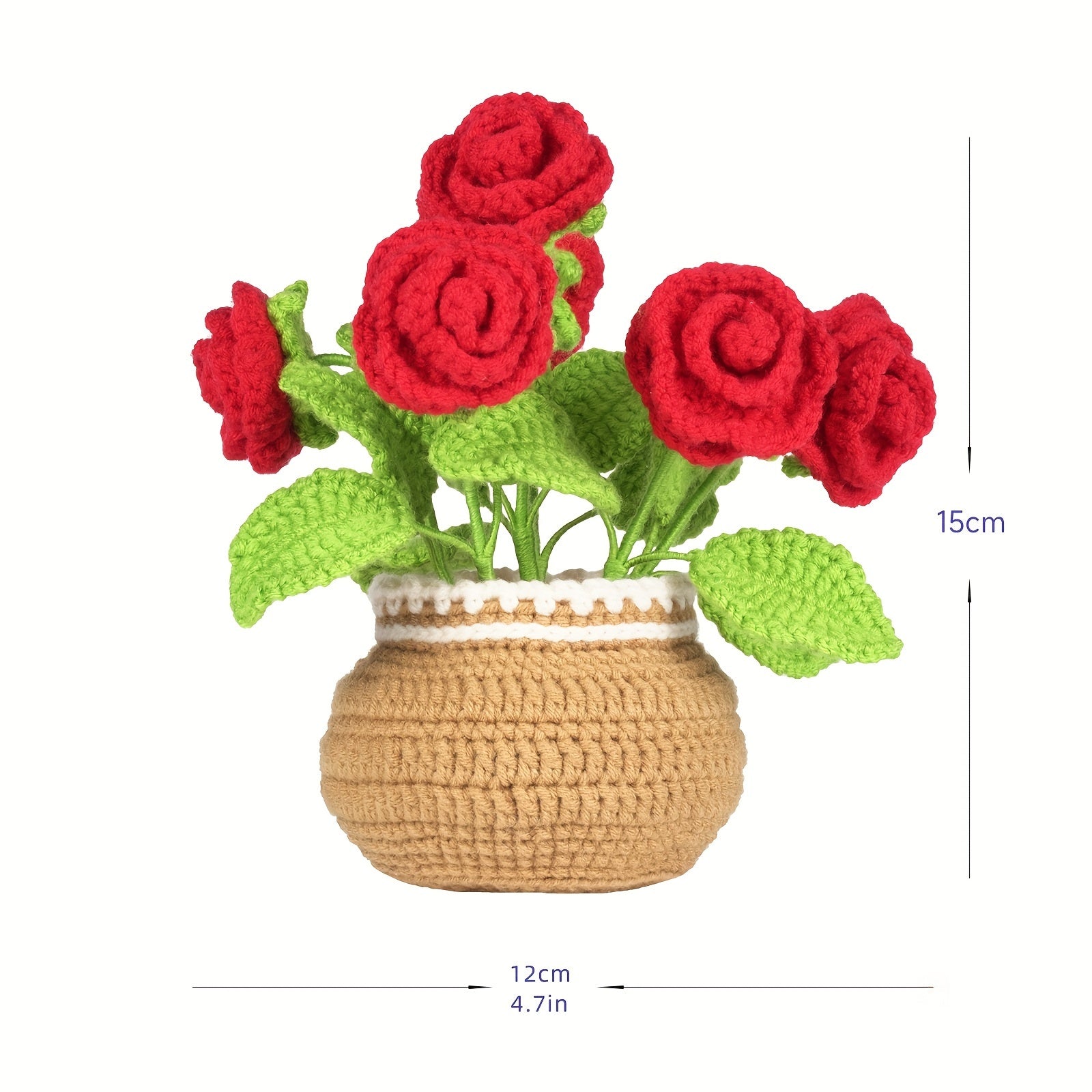 Beginner Crochet Kit Material Package DIY Flower Large Potted Ornament Tool