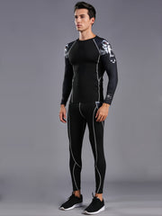 Men's Thermal Compression Set for Fitness Running Skiing