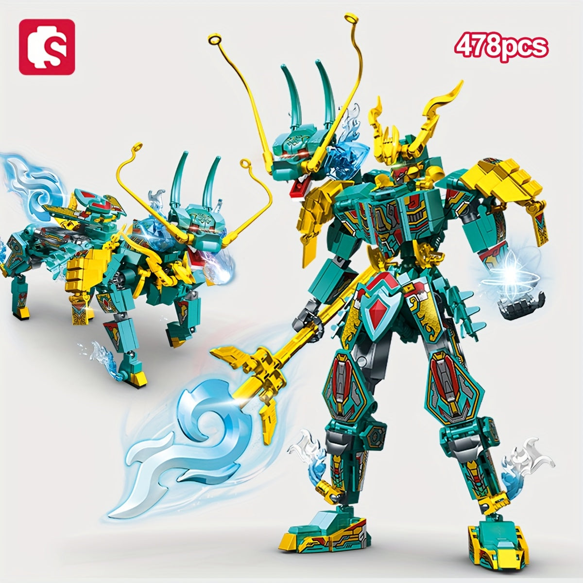 478pcs Transforming Mecha Warrior Building Blocks