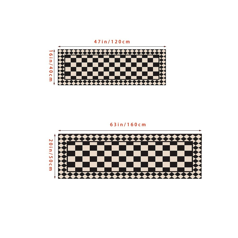 Modern Kitchen Floor Mat Absorbent Non-slip Runner Mat for Living Room