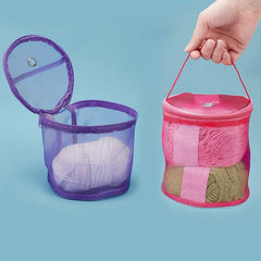 2pcs Wool Storage Bag DIY Hand Knitting Crochet Thread Mesh Bra Storage Bag