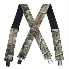 Printed Branch Four Clip Strap Belt For Men