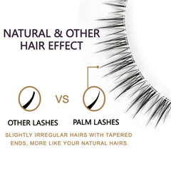 Wispy Manga False Eyelashes Clear Band Short Lashes TS13