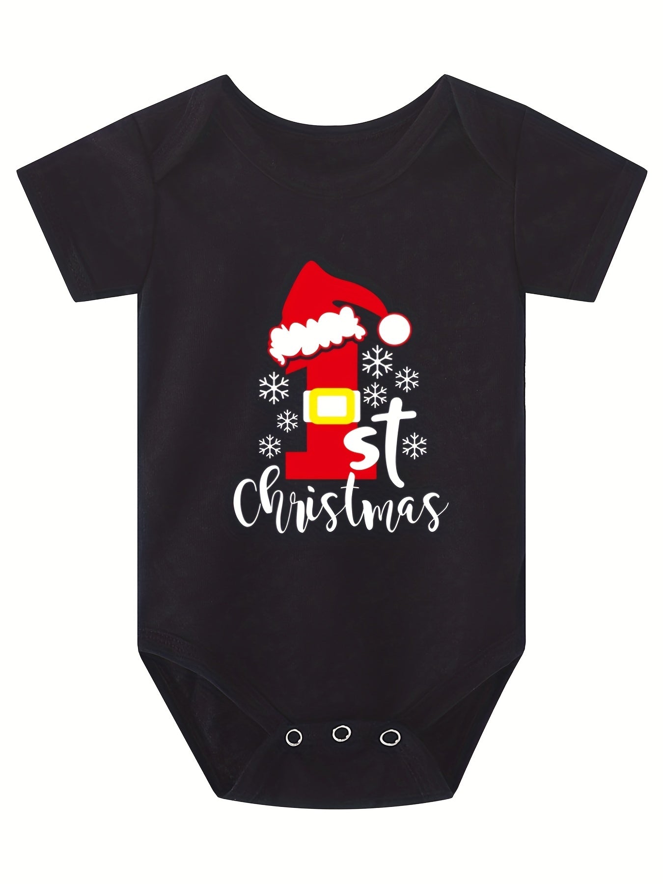 Newborn Romper Infant Baby Short Sleeve Bodysuit Christmas Outfit