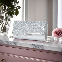 Crystal Clutch Bag Evening Purse with Sparkling Embellishments