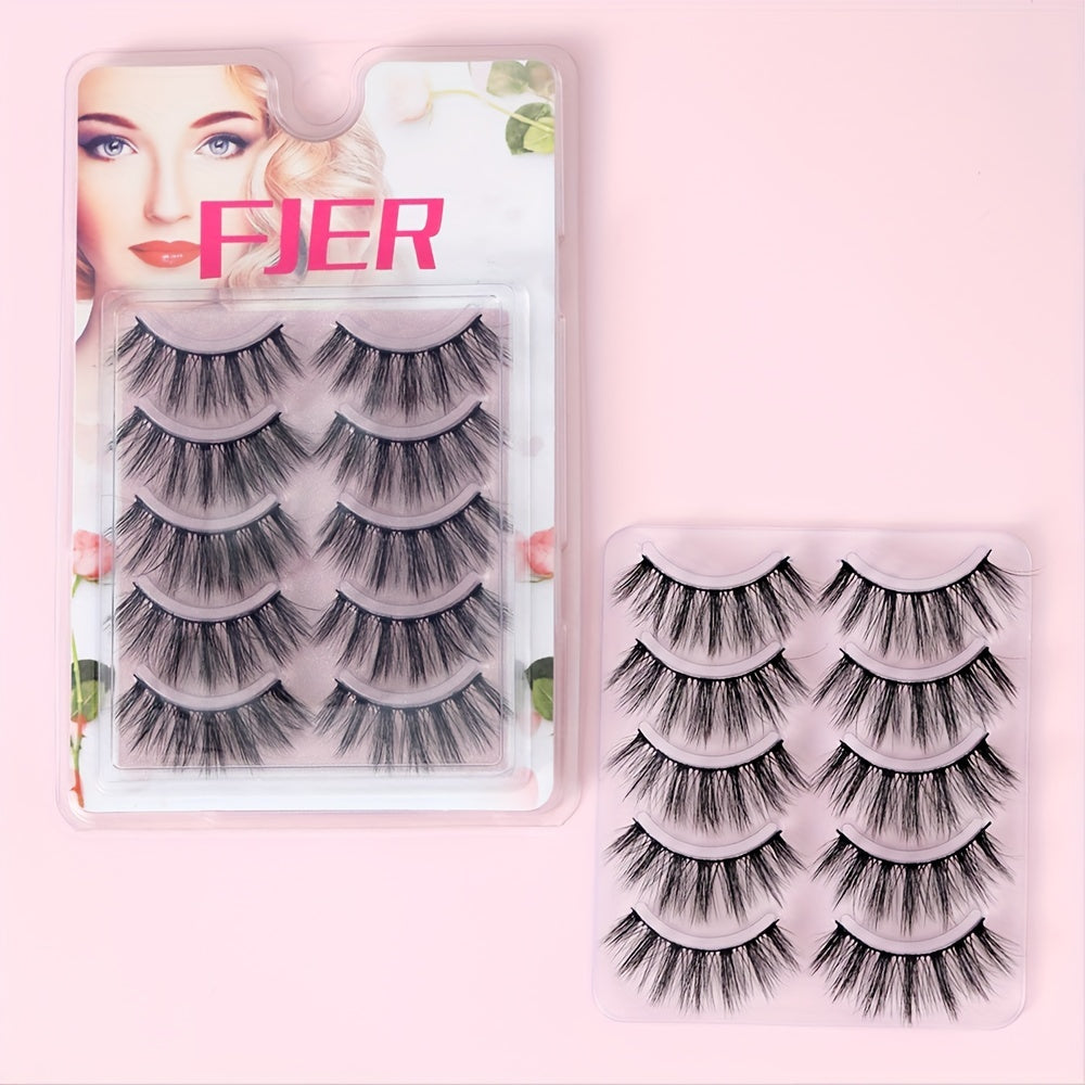 5 Pairs Faux Mink Fluffy Volume False Lashes