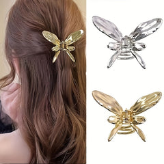 Alloy Butterfly Hair Claw Y2K Ponytail Holder
