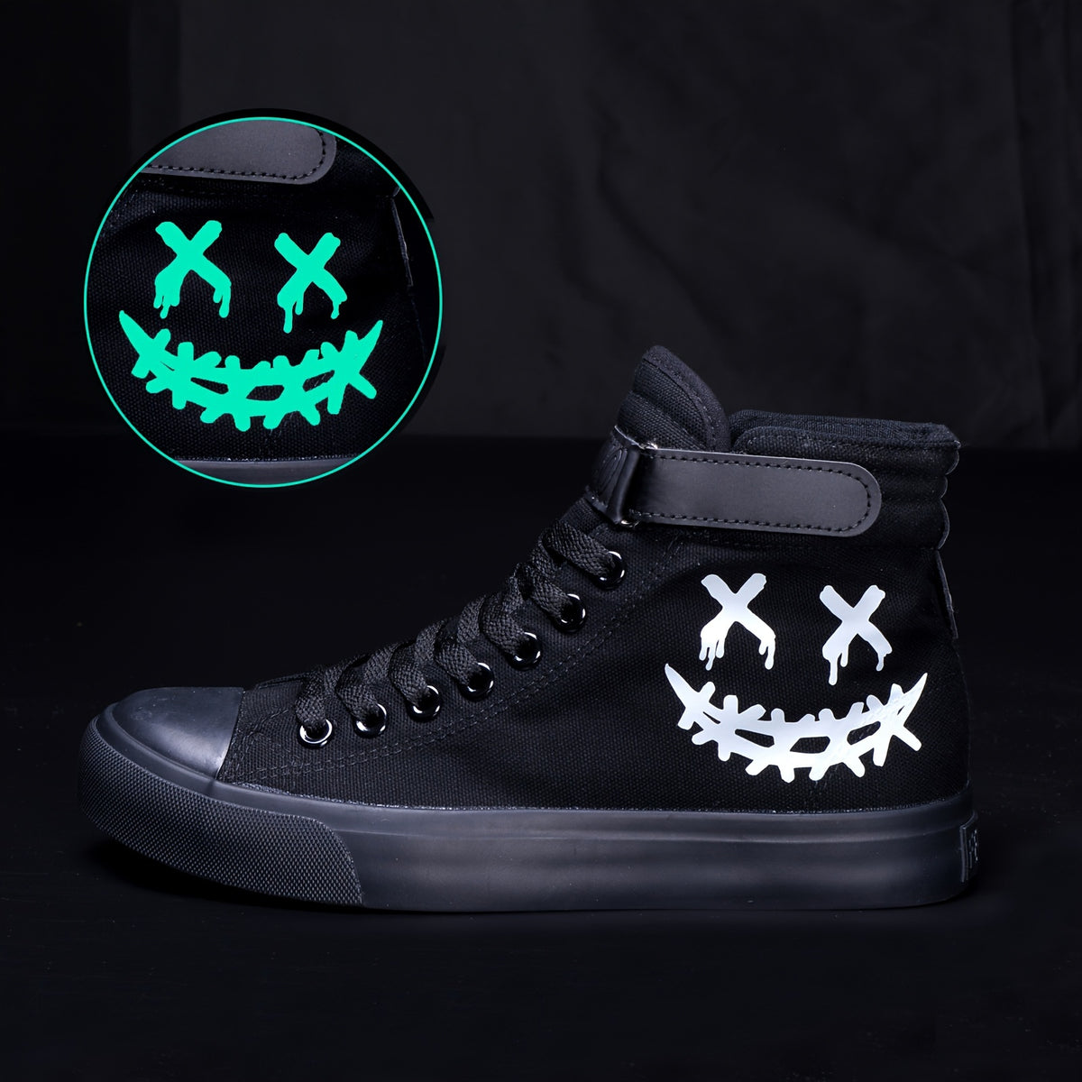 Boys Luminous High Top Sneakers Non slip Skateboard Shoes