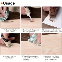 6pcs Wood Door Furniture Repair Paste Floor Repair Material