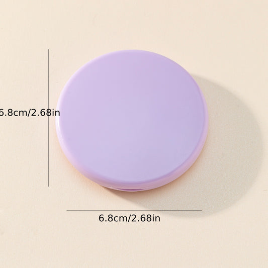Purple Folding Compact Mirror Double Side Cosmetic Touch up Makeup Vanity Mirror