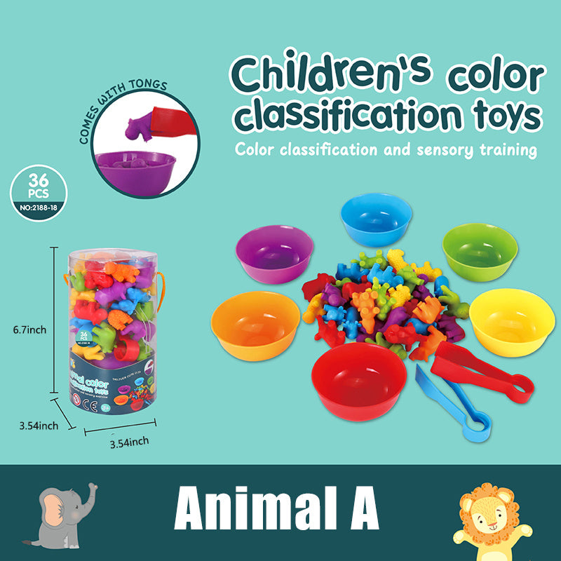 Rainbow Matching Game Animal Cognition Montessori Toy