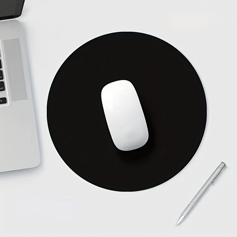 Solid Round Non-slip Mouse Pad for Students Office Computer Laptop